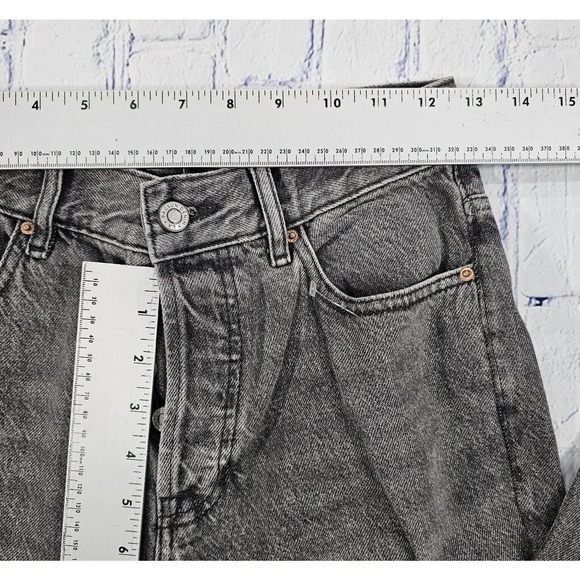 Pacsun Pants Gray Jeans High Rise Straight Frayed Hem Grunge Punk WOMENS SIZE 25 - Picture 2 of 12